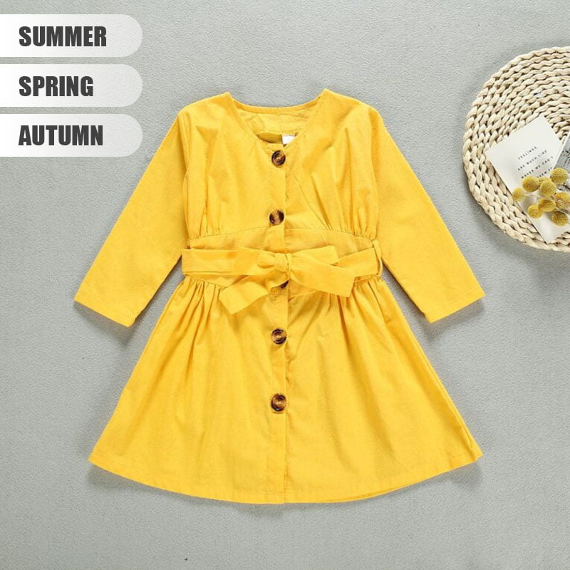 Adorable Yellow Casual Frock 2 - Minitaq baby kids clothes dress