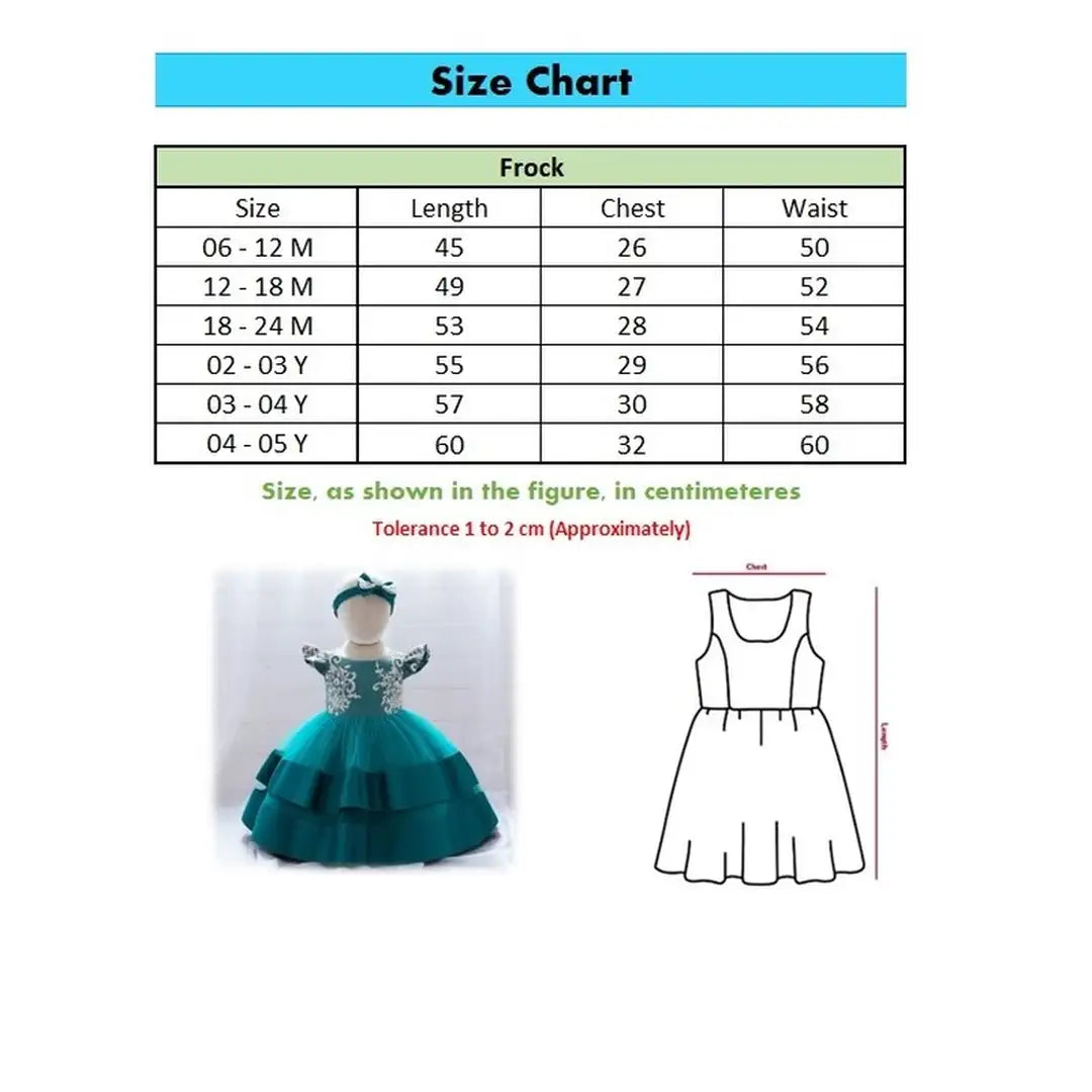 Blue Green Arabian Style Net Layered  Frock Dress 9 - Minitaq baby kids clothes dress