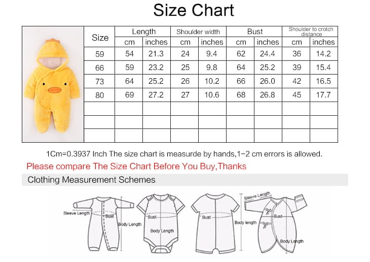 Orange Duck Thick Winter Hooded Romper 7 - Minitaq baby kids clothes dress