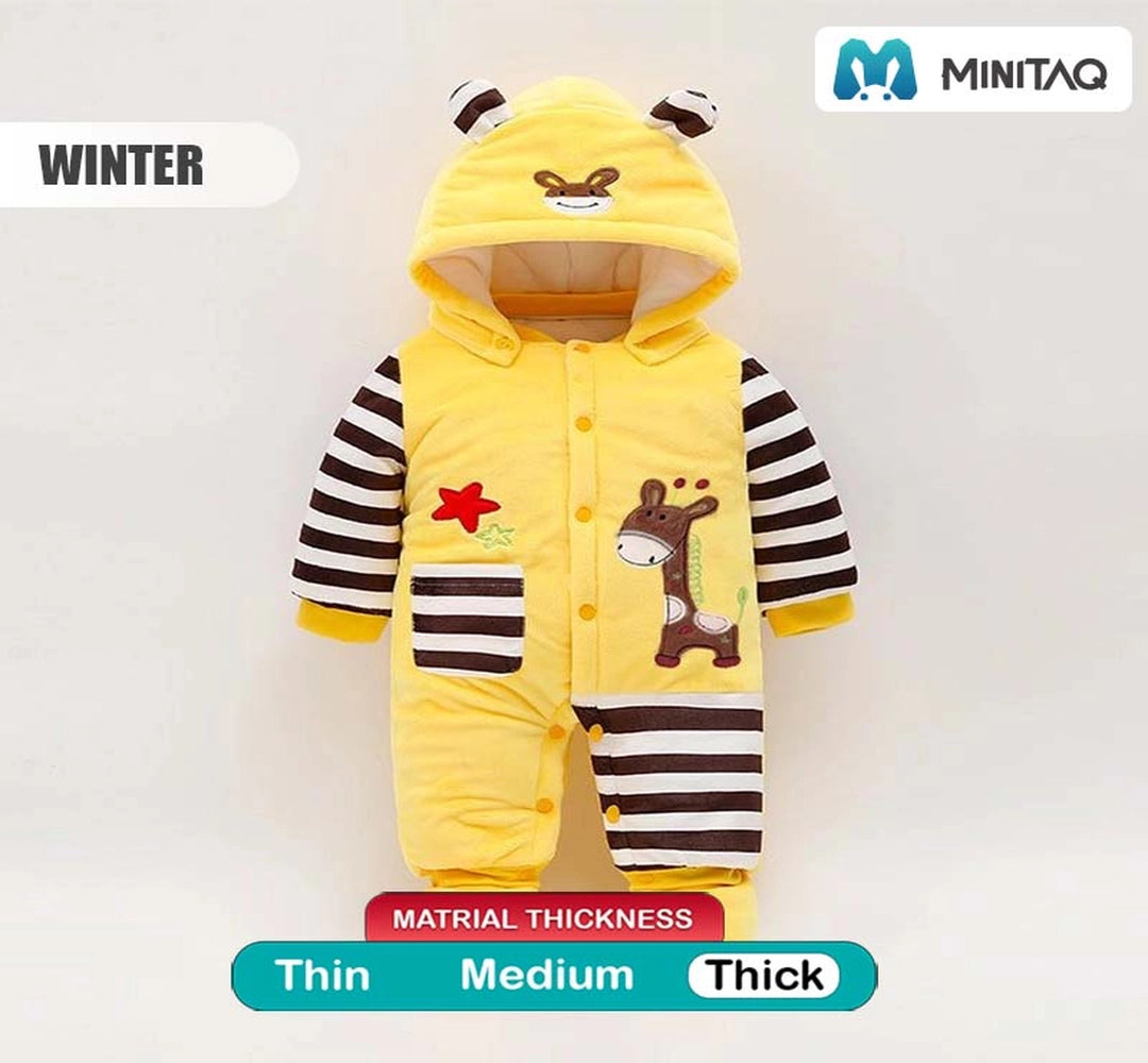 Cute Animal Thick Hooded Winter Romper V2 2 - Minitaq baby kids clothes dress