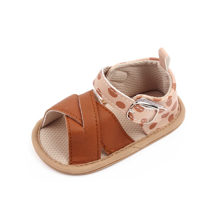 Brown Strap Style Summer PU Sandal 2 - Minitaq baby kids clothes dress