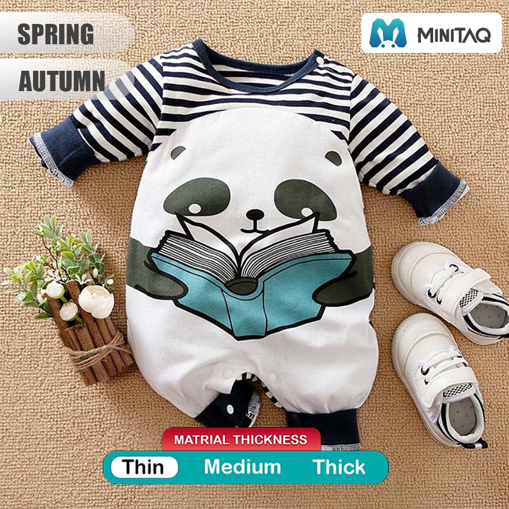 Panda Reading Book Baby Romper 2 - Minitaq baby kids clothes dress