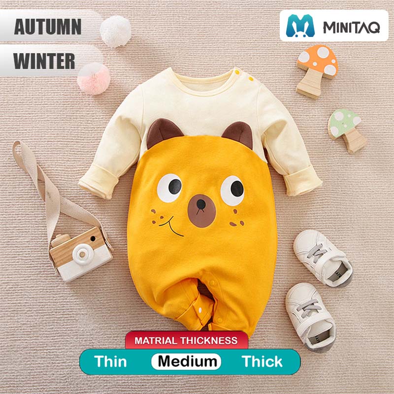 Modern Style Cartoon Yellow Romper 2 - Minitaq baby kids clothes dress