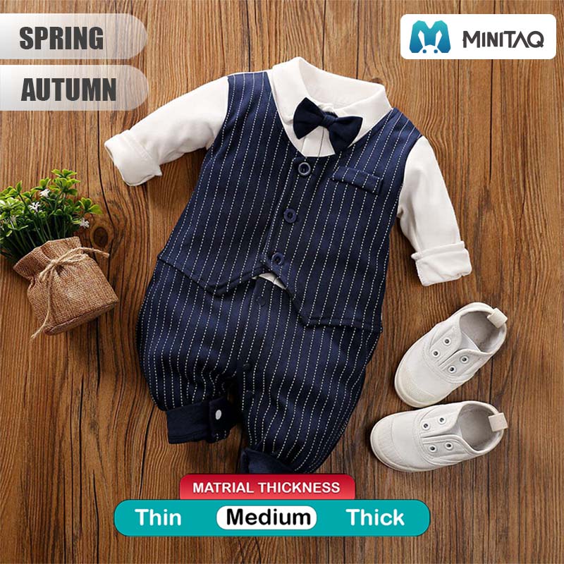 Dark Blue Lined Smart Dress 2 - Minitaq baby kids clothes dress