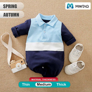 Blue Shades Polo Style Baby Romper 2 - Minitaq baby kids clothes dress