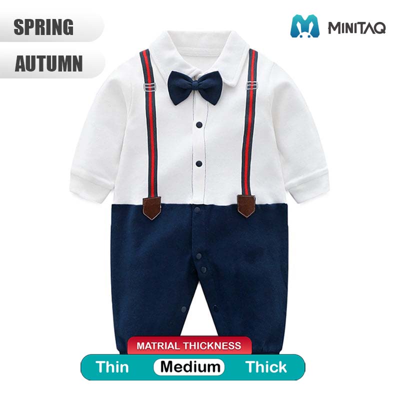 Baby Bodysuit Smart Blue and White Dress 2 - Minitaq baby kids clothes dress