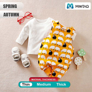 Modern Sheep Cartoon Baby Romper 2 - Minitaq baby kids clothes dress