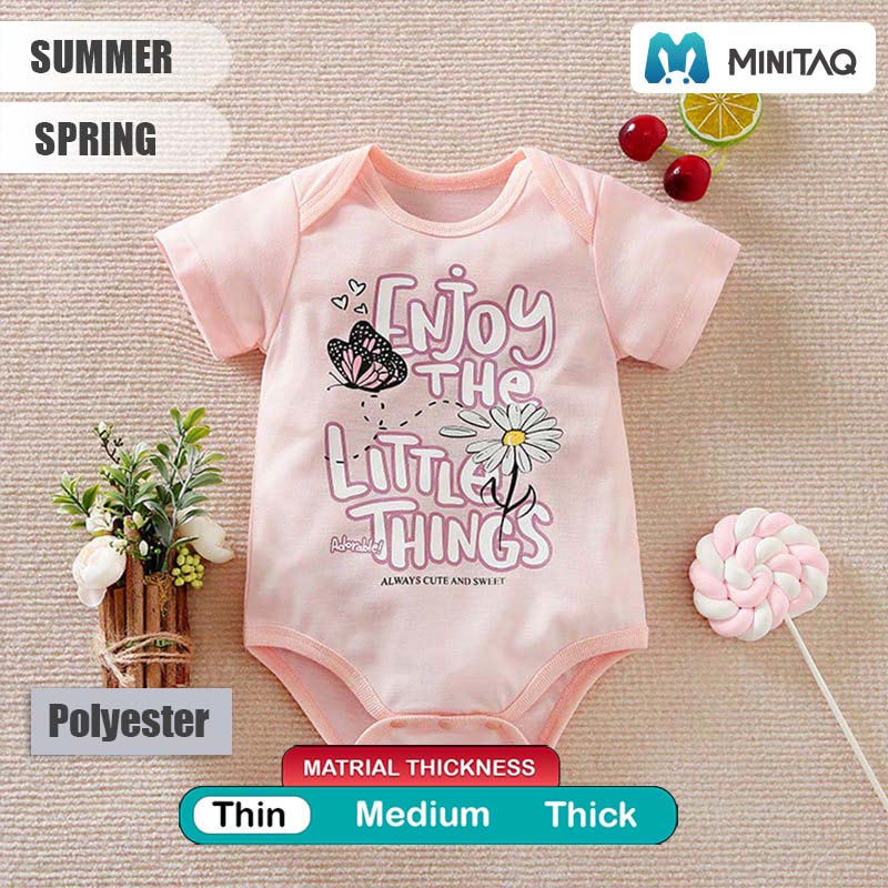 Little Things Cute Pink Baby Romper 2 - Minitaq baby kids clothes dress