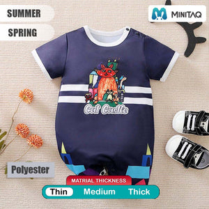 Cat Castle Stylish Polyester Baby Romper 2 - Minitaq baby kids clothes dress