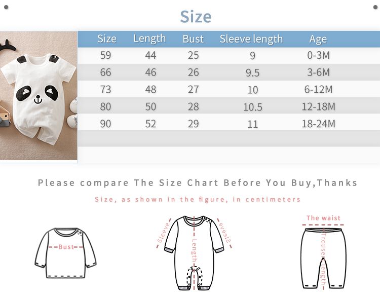 Cute Panda Half Sleeves Baby Romper 8 - Minitaq baby kids clothes dress