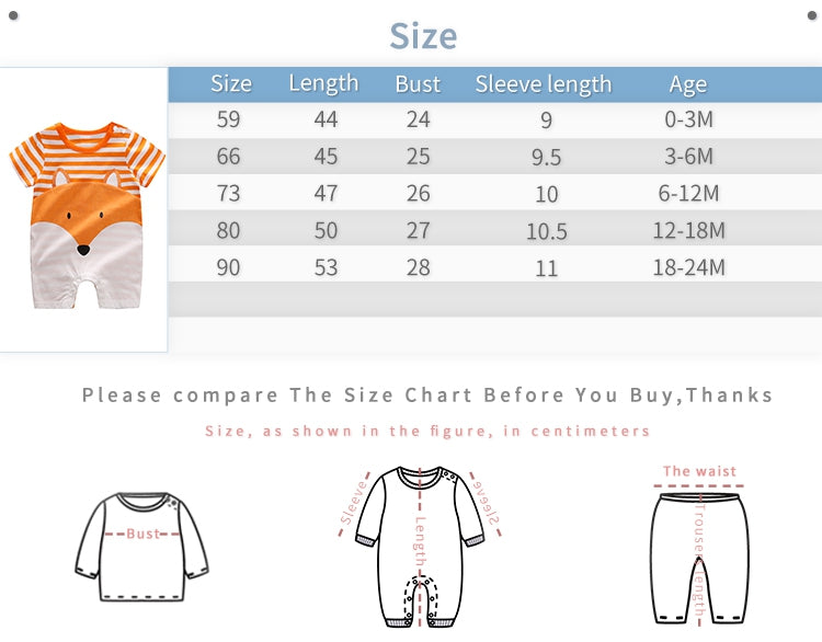 Orange Striped Fox Style Summer Romper 9 - Minitaq baby kids clothes dress