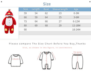 Cute Red Chick Winter Baby Romper 8 - Minitaq baby kids clothes dress