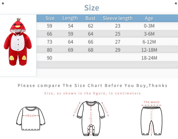 Cute Red Chick Winter Baby Romper 8 - Minitaq baby kids clothes dress