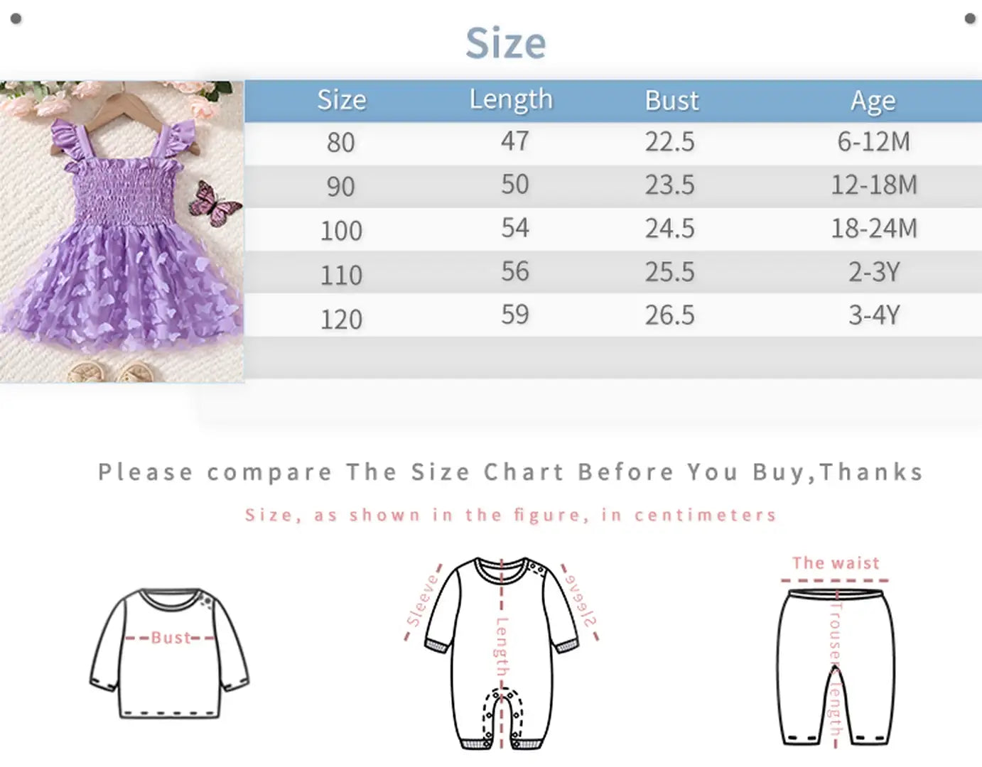 Purple Butterfly Tulle Frock For Baby Girls 9 - Minitaq baby kids clothes dress