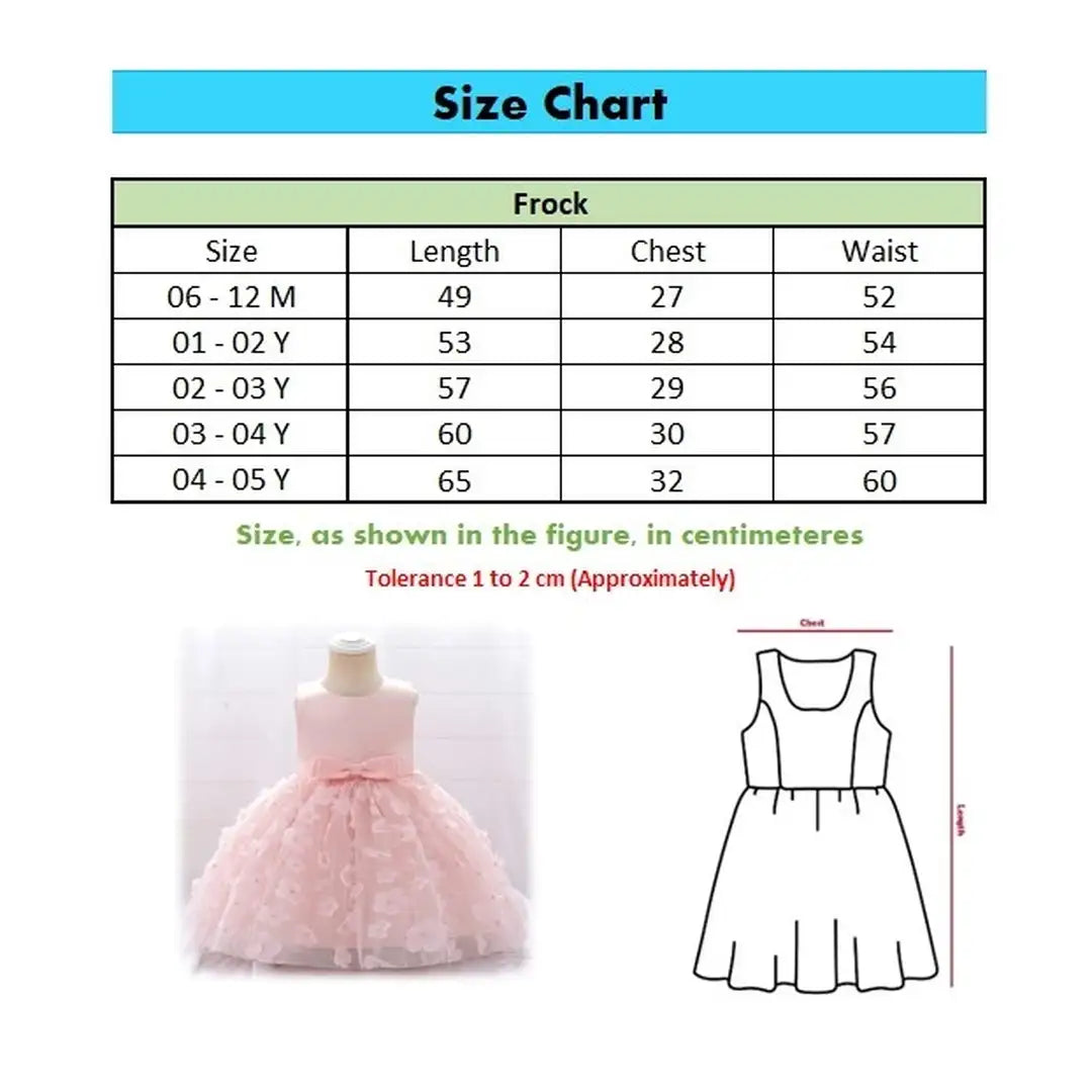 Peach Pink Net Flowers And Bow Lace Frock 10 - Minitaq baby kids clothes dress