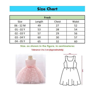 Peach Pink Net Flowers And Bow Lace Frock 10 - Minitaq baby kids clothes dress