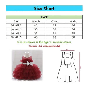 Red Tulle Style With Sequin Bow Frock 9 - Minitaq baby kids clothes dress