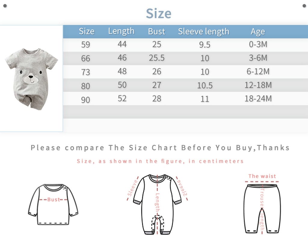 Casual Gray Stylish Cartoon Cotton Baby Romper 8 - Minitaq baby kids clothes dress