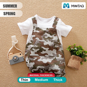 Army Style Half Sleeves Baby Romper 2 - Minitaq baby kids clothes dress