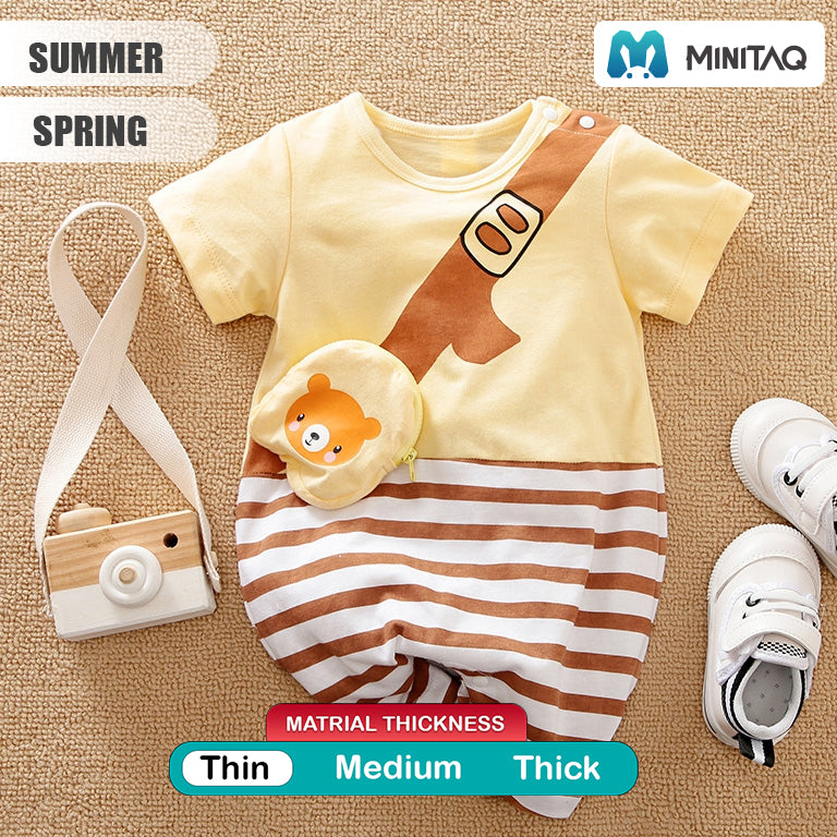 Bear Satchel Style Cotton Baby Romper 2 - Minitaq baby kids clothes dress