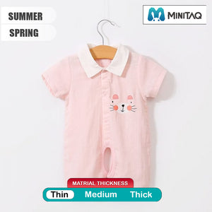 Pink Baby Girl Open Crotch Romper 2 - Minitaq baby kids clothes dress