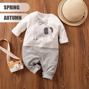 Simple Stylish Elephant Romper With Bow Tie 2 - Minitaq baby kids clothes dress