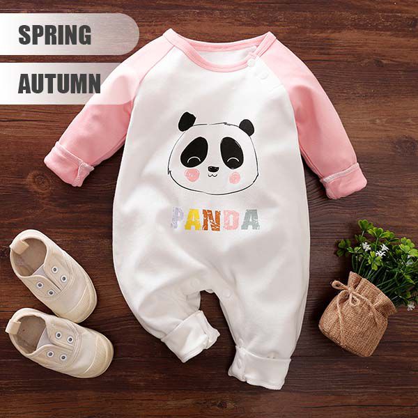 Baby Panda Pink Color Cotton Romper 2 - Minitaq baby kids clothes dress