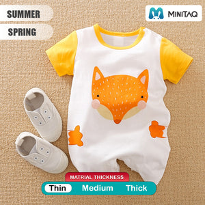 Cute Fox Hug Summer Baby Romper 2 - Minitaq baby kids clothes dress