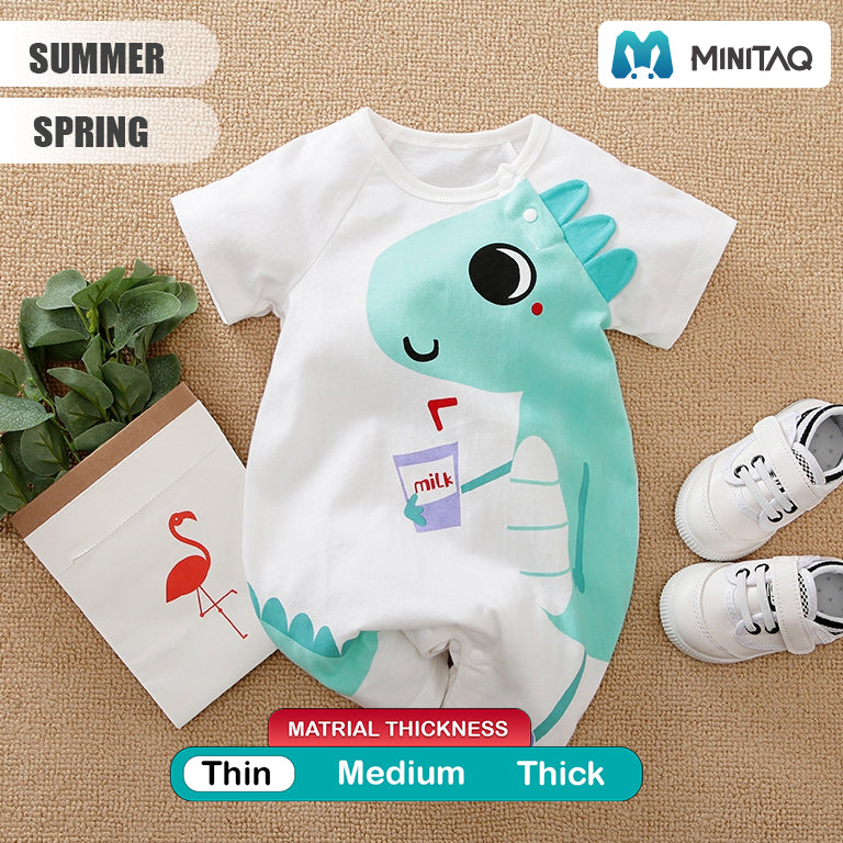 Milk N Dino Summer Half Sleeve Romper 2 - Minitaq baby kids clothes dress