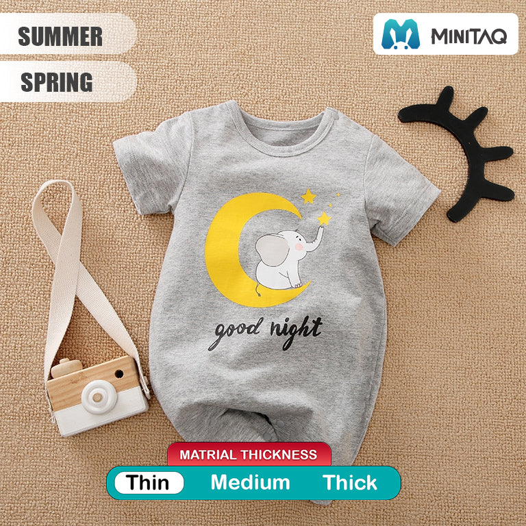 Good Night Gray Summer Baby Romper 2 - Minitaq baby kids clothes dress