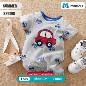 Red Car Cotton Baby Romper 2 - Minitaq baby kids clothes dress