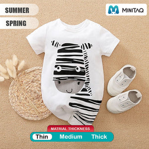 Zebra Half Sleeve Baby Romper 2 - Minitaq baby kids clothes dress