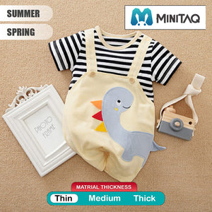 Dino With Lines Summer Baby Romper 2 - Minitaq baby kids clothes dress