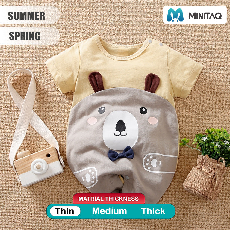 Huggy Gray Bear Baby Romper 2 - Minitaq baby kids clothes dress