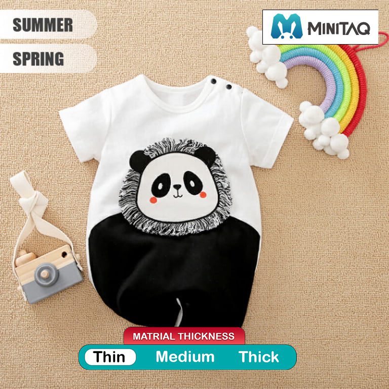 Cute Panda Stylish Summer Romper 2 - Minitaq baby kids clothes dress