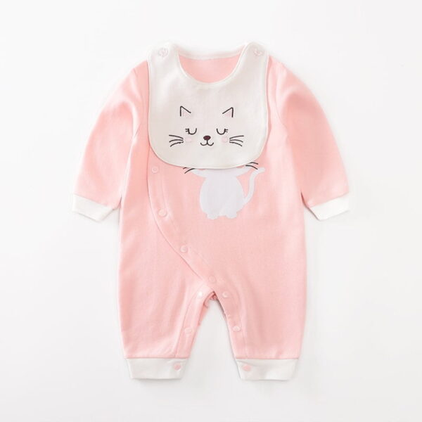 Soft Baby Girl Pink Cotton Romper » MiniTaq