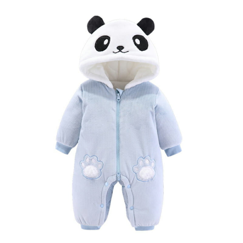 Panda newborn bonnet, stuffed toy, romper - Crealandia