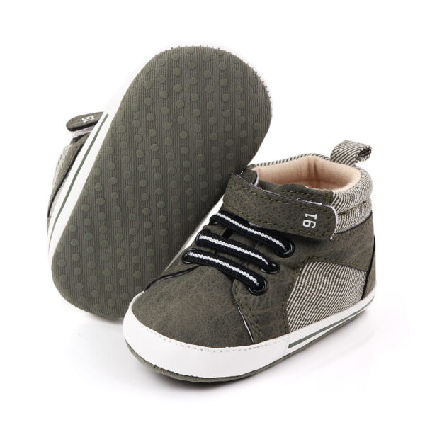 High Top Sneakers Army Green Baby Shoes » MiniTaq