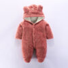 Plum Color Hooded Baby Romper