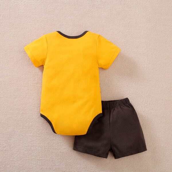 Yellow Space Explorer 2pc Onesie With Shorts