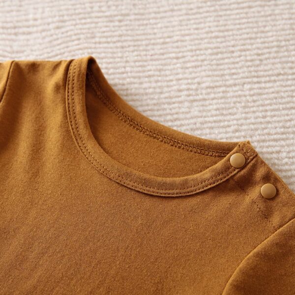 Stylish Brown Cotton T-Shirt And Shorts 2pc Set