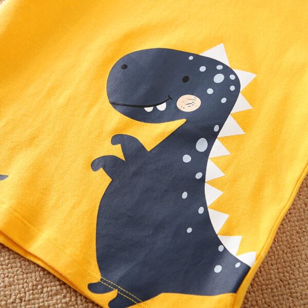 Dino Cotton 2pc T-Shirt With Blue Shorts