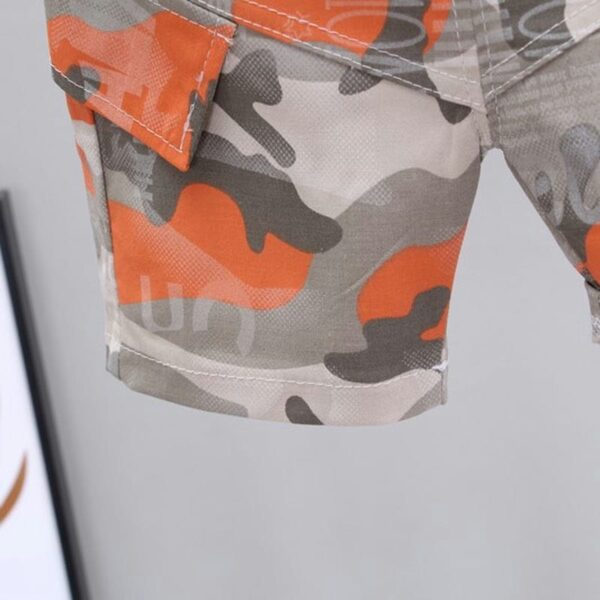 Army Style Shirt N Shorts Yellow Accent