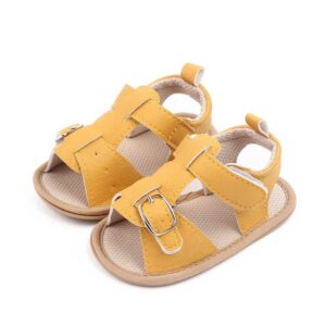 yellow honey pu summer baby sandal