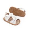 White PU Summer Sandal With Strap