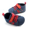 blue red canvas denim style baby shoes