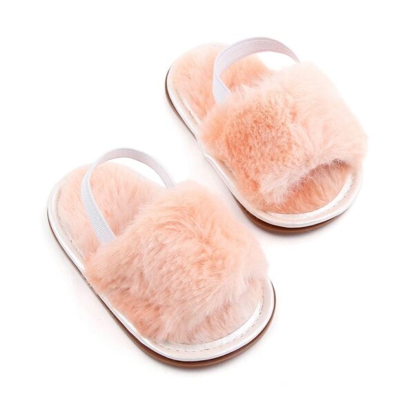 cute light plush baby elastic sandal