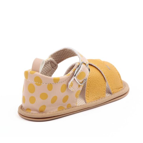 yellow strap style summer pu sandal