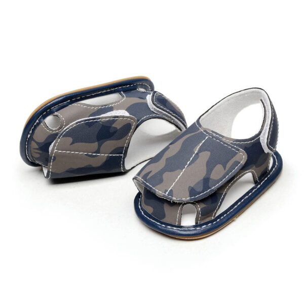 Blue Gray Camouflage Style Baby Shoes