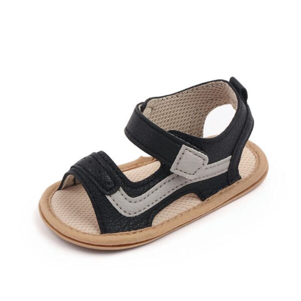 black summer sandal with white accent